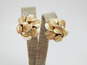 Vintage Crown Trifari Ethereal Faux Pearl & Leaf Clip On Earrings 27.8g image number 5