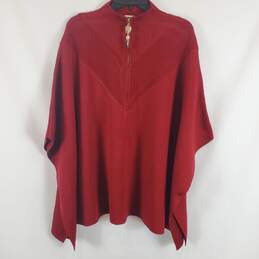 Anne Klein Red Sweater Shawl OS NWT