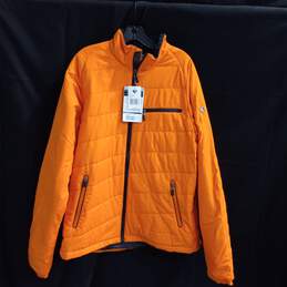 Pearl Izumi Men's Bellinger Orange Full Zip Mock Neck Jacket Size XL