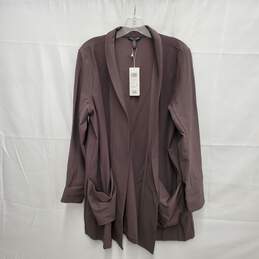 NWT Eileen Fisher WM's Gray Kimono Crepe Jacket Size L