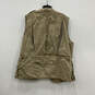NWT Mens Khaki Sleeveless Front Pockets Safari Hunting Half Zip Vest Sz XL image number 2