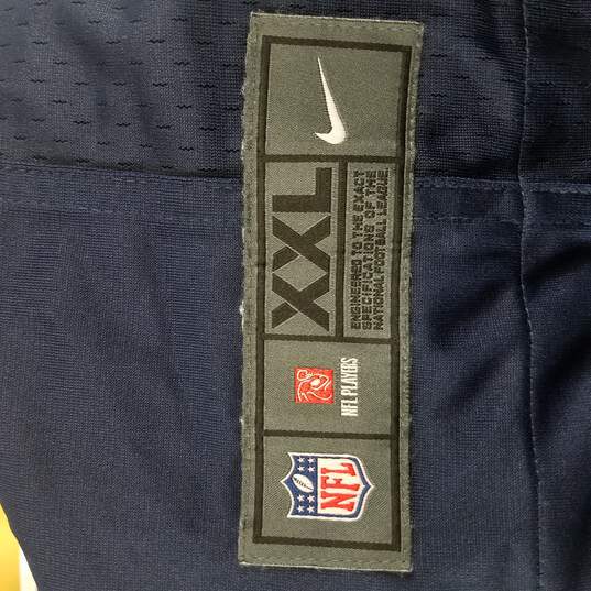 Nike Mens Blue NFL Short Sleeve Athletic Shirt Super Bowl Jersey Rams Goff #16 XXL image number 4