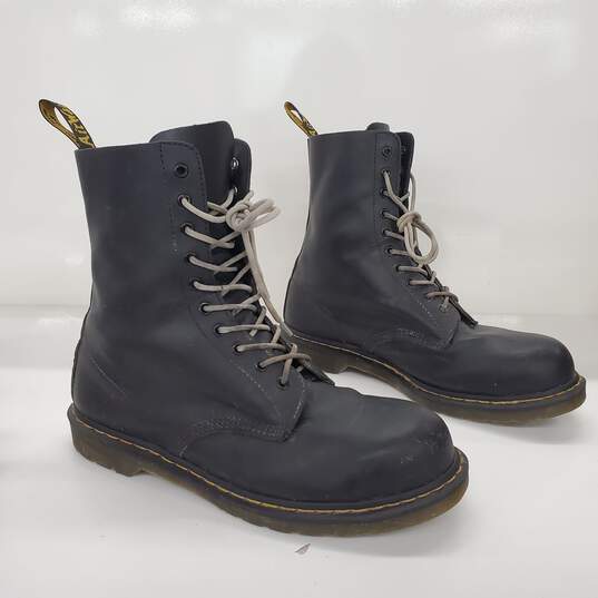 Dr. Martens 1919 Black Leather 10 Eye Steel Toe Work Boot Men's Size 14 image number 2