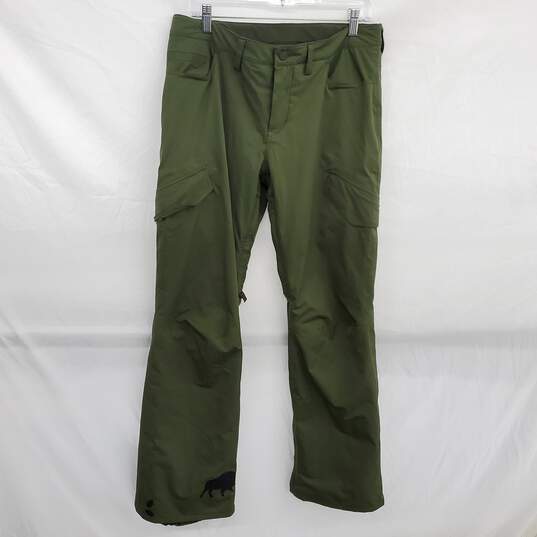 Burton Men's Olive Green Living Lining Insulated Snow Pants Size Small image number 1