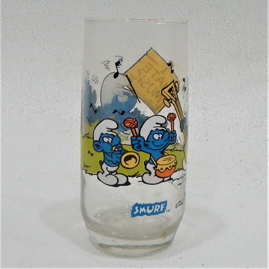 VTG 1970s-80s Collectible Drinking Glasses Smurfs Care Bears Shazam Six Million Dollar Man image number 6