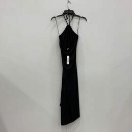NWT Womens Black Halter Neck Sleeveless Regular Fit Maxi Dress Size Large alternative image
