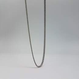 Michael Kors Silver Tone White Crystal Earring & Chain Necklace Bundle 3pcs 25.5g alternative image