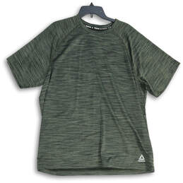 Mens Green Heather Crew Neck Short Sleeve Pullover T-Shirt Size 2XL