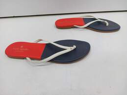 Kate Spade Women's Red/Blue Color Block Thong Sandals Size 8 alternative image