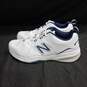 Men's New Balance White w/Navy Sneakers Size 9.5 image number 3