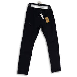 NWT Mens Blue Flat Front Slash Pocket Tech Chino Pants Size 31x32