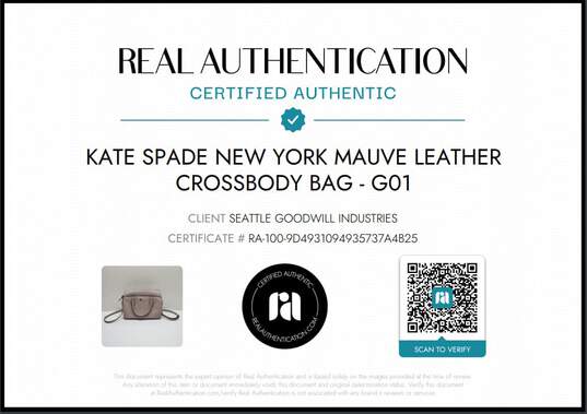 Kate Spade Mauve Leather Crossbody Bag AUTHENTICATED image number 6