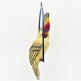 Vintage MCM Mid Century Modern Cockatoo Parrot Bird Hanging Home Decor Statue alternative image