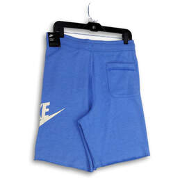 NWT Mens Blue Elastic Waist Drawstring Pockets Sweat Shorts Size Small alternative image