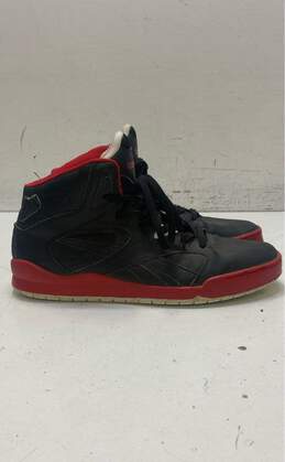 Reebok V56267 Black Red Leather Hi Top Sneakers Men's Size 12