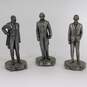 Calhoun Disney Hall Of Presidents Pewter Figurines Roosevelt Buchanan Eisenhower image number 1