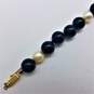 14K Gold Onyx FW Pearl Beaded Necklace 60.7g DAMAGED image number 5