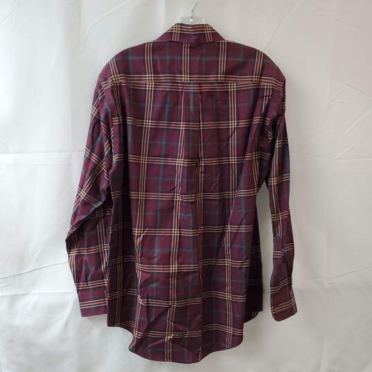 Brooks Brothers Burgundy Plaid Button Down Shirt image number 2