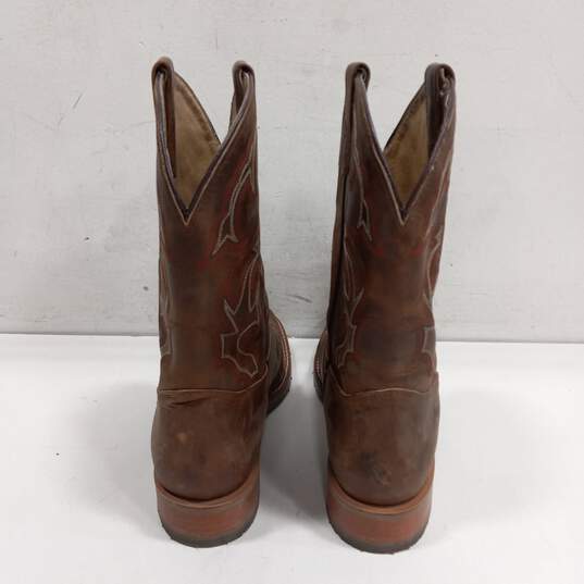 Double-H Men's Pull On Leather Western Style Boots Size 14 image number 3