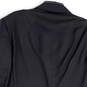 Mens Black Long Sleeve Notch Collar Single Breasted Two Button Blazer 42R image number 4