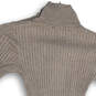 NWT Womens Beige Knitted Mock Neck 3/4 Sleeve Pullover Sweater Size XS image number 1