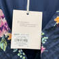NWT Womens Blue Floral Belted Short Sleeve V-Neck Ruffled Wrap Dress Sz XXL image number 5