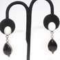 Bundle Of 3 Sterling Silver Onyx Accent Earrings - 29.6g image number 3