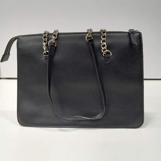 Women’s DKNY Sutton Black Leather Top Zip Tote Bag image number 3