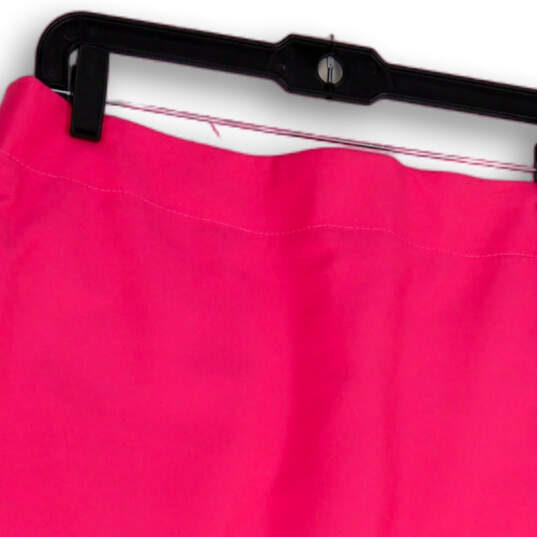Womens Pink Back Slit Pockets Back Zip Straight & Pencil Skirt Size 8 image number 3
