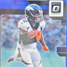 2022 Montrell Washington Donruss Optic Rated Rookie Blue Prizm /179 Broncos alternative image
