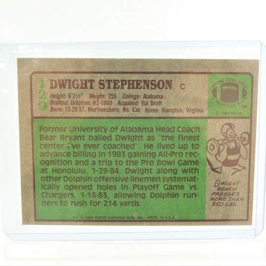 1984 HOF Dwight Stephenson Topps Rookie Miami Dolphins image number 3