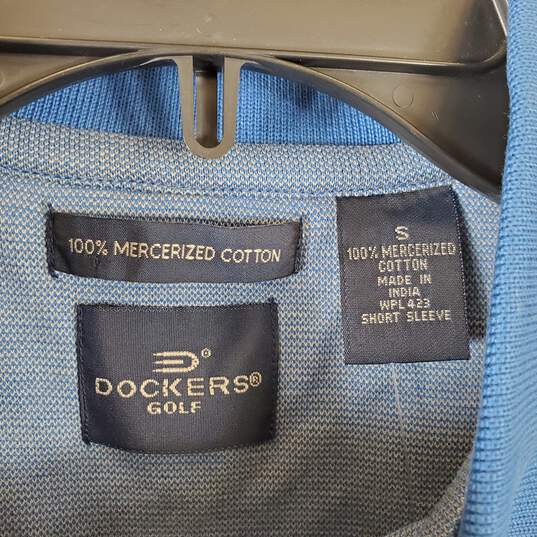 Dockers Men Blue Golf Shirt Sz S NWT image number 2