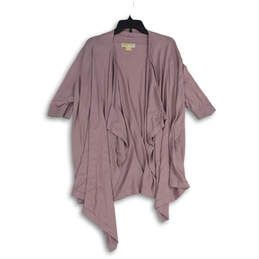 Womens Lavender Handkerchief Hem Open Front Cardigan Sweater Size 1X