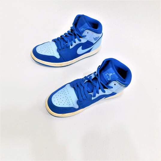 Jordan 1 Retro Mid Team Royal Ice Blue Men's Shoes Size 8 image number 2