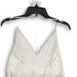 NWT Express Womens White Crochet Halter Neck Backless Fit & Flare Dress Size M image number 4