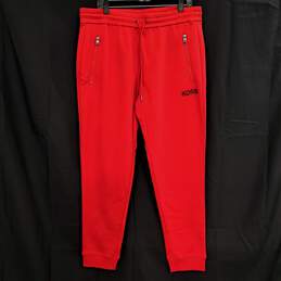 Michael Kors NWT Basics Sweat Pants Pop Red Cotton Blend Men's Size L