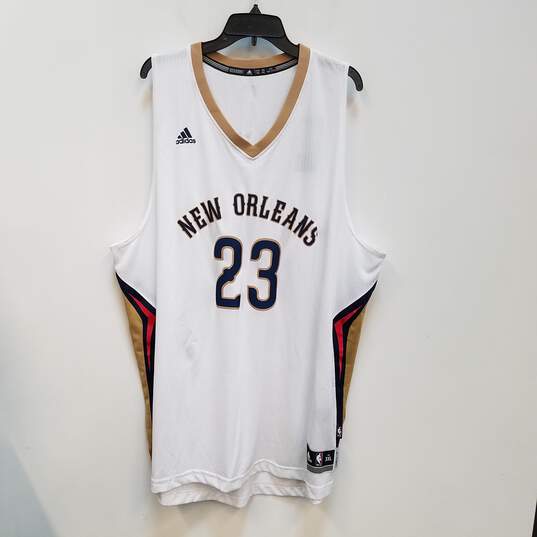 Mens White New Orleans Pelicans Anthony Davis #23 NBA Jersey Size 3XL image number 1