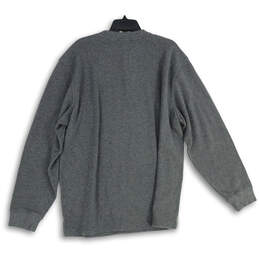 NWT Mens Gray Waffle Henley Neck Long Sleeve Pullover T-Shirt Size XL alternative image