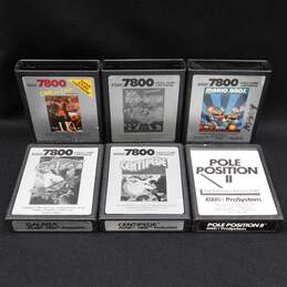 6ct Atari 7800 Game Lot