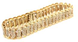14K Yellow Gold 3.98CTTW Diamond Tennis Bracelet 16.4g alternative image