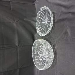 Pair of Crystal Clear Dishes
