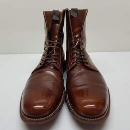 Grenson Men's Smooth Polished Brown Leather Boots Size 12 alternative image