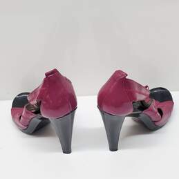 Wm Michael Kors Berkley Strappy Leather W/Front Zip Heels Shoes Sz 9M alternative image