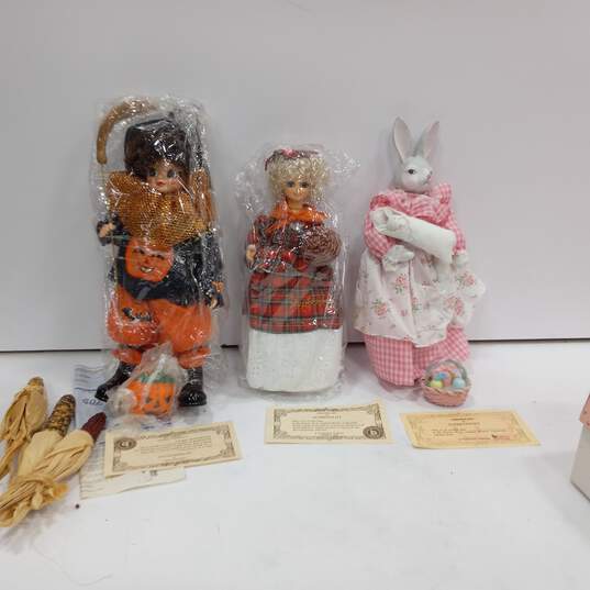 Bundle of Assorted Month Porcelain Dolls - NIOB image number 1