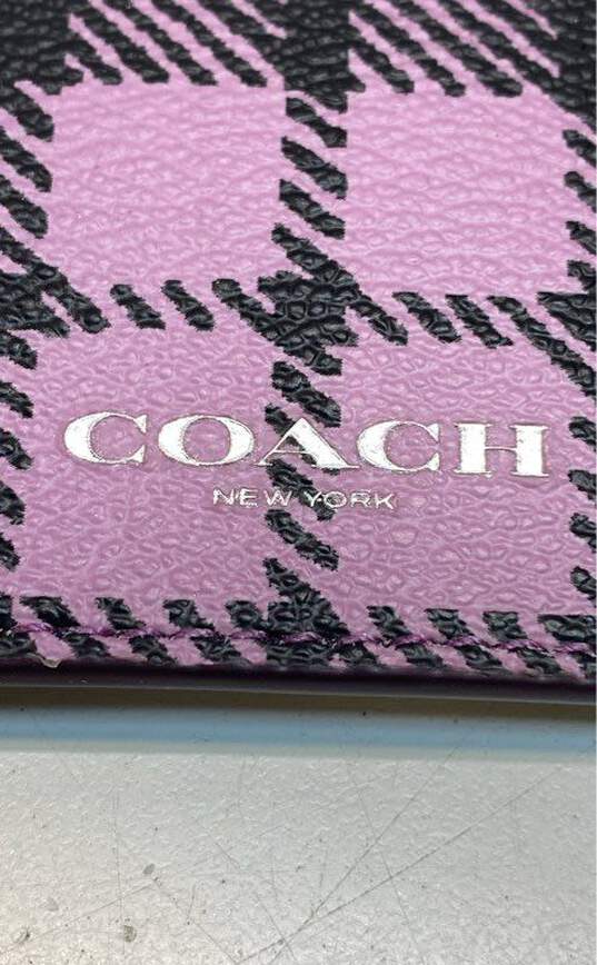 Coach Plaid Print Long Pouch Multicolor image number 6