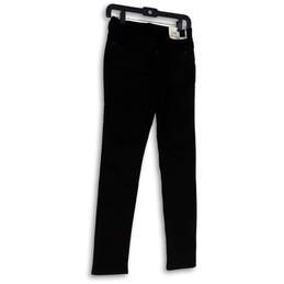 NWT Womens Black Dark Wash Denim Pockets Button Fly Skinny Jeans Size 3 alternative image