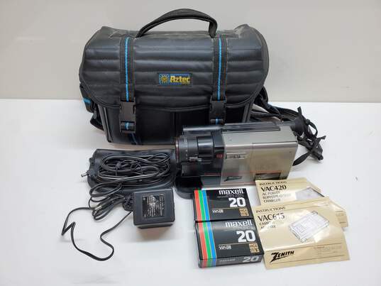Vintage Zenith Video Movie Handheld Camcorder VM6175 W/Accessories Untested image number 1