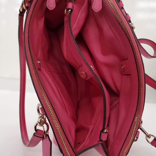 Coach Christie Carryall Pink Crossgrain Leather Crossbody Handbag image number 7