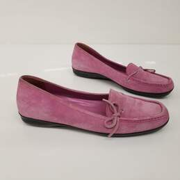 Prada Pink Suede Loafers Women's Size 8 alternative image