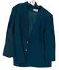 Vintage Womens Blue Long Sleeve Collared Two Button Blazer Size 14 image number 2